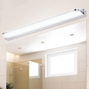 Linear Polymethyl Methacrylate (pmma) Simplistic Background Fixed Wiring Bathroom Vanity Light with Led Light