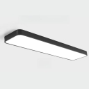 1 Light Hardwired Plexiglass & Metal Ceiling Light Adapted for Led Light in a Modern Style