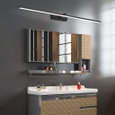 Contemporary Directed Downward Led Light Bathroom Vanity Light with Silica Gel Shade, Fixed Wiring