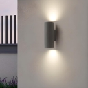 Hardwired Cylinder Wall Lamp Wall Light in Alloy for Outdoor with Glass Lampshade for Residential Use in a Modern Style