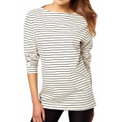 Must-have Comfortable Stripe Print Long Sleeve Top