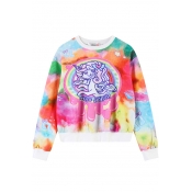 Fantastic Color Horse Print Cropped Sweatshirt