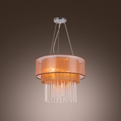 Contemporary Gorgeous Pendant Light Features Charming Two Tiers Shade and Beautiful Crystal Fall