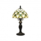 Tiffany Art Glass Inspired Style Table Lamp in Insect Pattern