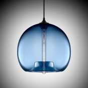 Sphere Downward Industrial Colored Glass LOFT Chandelier Pendant