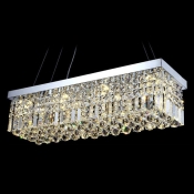 Grand Crystal Pendant Chandelier Creates Sparkling Addition to Entryway or Dining Room