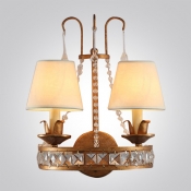 Sparkling Antique Brass and Clear Crystal Wall Sconce Offers Steely Modern Feel