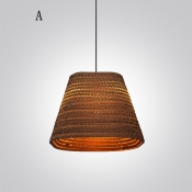 Bold Design And Natural Corrugated Paper Designer Large Pendant Lighting