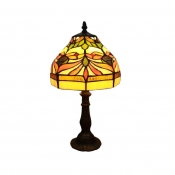 One Light Insect Pattern Table Lamp Designed in Tiffany Style