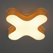 Wooden Capital X Novel Close To Ceiling Light