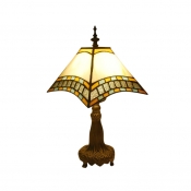 Bronzed Base Tiffany Designed Style Table Lamp with One Light