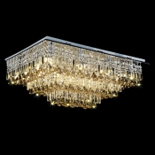 Luminous and Grand Rectangular Glittering Crystal Accented Large 27.5