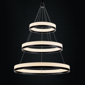 Three Tiers Modern Concise LED Round Pendant