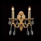 Lavish Opulent Candelabra Style Lead Crystal Add Charm to Exquisite Wall Sconce