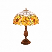 Delightful Sunflower Theme 25 Inches High Tiffany Table Lamp for Living Room