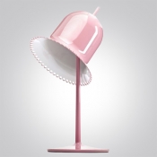 Lovely Pink Finished Hat Shaped Designer Table Lamp