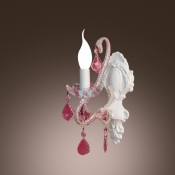 Decorate Your Room with Charming Antique White Crystal Single Light Wall Sconce