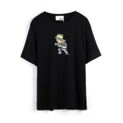 Fashionable The Simpsons Print Round Neck Tee