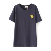 Short Sleeve Tiny Bananas Embroidered T-Shirt