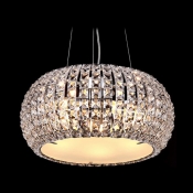 Brilliant Design Round Crystal Large Pendant Lights Embedded by Glittering Crystal Beads