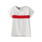 Single Stripe Front Short Sleeve T-Shirt
