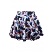 3D Unicorn Print Mini Skirt