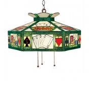 Pool Table Used Pendant Lighting Stained Glass One-light in Tiffany Style