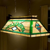 Billard Pool Table Lamp Stained Glass Tiffany 2-light Pendant Lighting