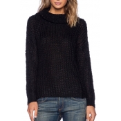 Long Sleeve Turtleneck Plain Sweater