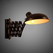 Scissor Arm 1 Light Adjustable LED Wall Sconce In Black