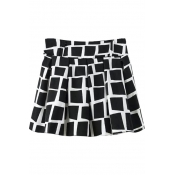 Elastic Waist Bow Belt Detail A-Line Mini Skirt