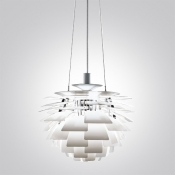 33''  Wide Designer Lighting PH Artichoke Pendant in White
