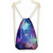 Girl's Drawstring Backpack with Magical Ocean of Stars