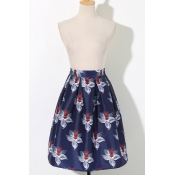 Floral Print Pleated Waist Mini Skirts