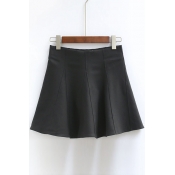A-line Pintuck Decor Mini Skirts