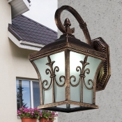 Asian Style Old Bronze Finish 15 Inches High Solar LED Wall Light with Motif