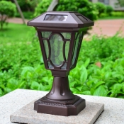 10 Inches High Aluminum Alloy Small Decorative Solar Powered LED Post Light