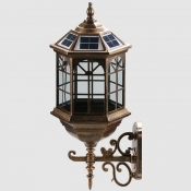 Vintage Style 9 Inches Wide Decorative Outdoor Solar LED Wall Light