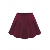 Fashion Women A-line Inverted Pleated Mini Skirt