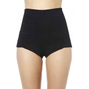 Sexy Plain Elastic Waist Hot Shorts