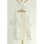 Summer Sunscreen Coat Hooded Special Pattern Button Down Thin Coats