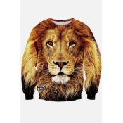 Unisex 3d Realistic Tiger Print Crew Neck Long Sleeve Pullover Sweatshirts S-XL