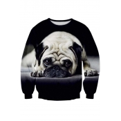 Unisex Fashion Shar-Pei Puppy Print Crew Neck Pullover Sweatshirt S-XL