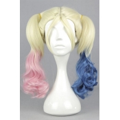 Harley Quinn Wig Suicide Squad Cosplay Blonde Ponytail Wig Curl Hair Wigs