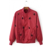 Fashion Tassel Detail Long Sleeve Jacket Coat
