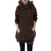 Women Winter Novelty Prints Pockets Front Lined Hoodie