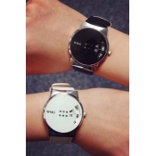 Unisex Fashion Brand Watches Popular Leather Quartz Watch Trendy Lover's Wristwatch