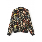 Autumn New Fashion Floral Printed Long Sleeve Jacket
