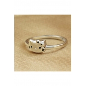 Popular Cute Cat S925 Silver Opening Ring