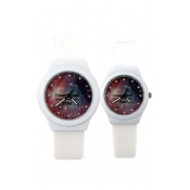 New Fashion Galaxy Letter Print Dial Lovers Watches
